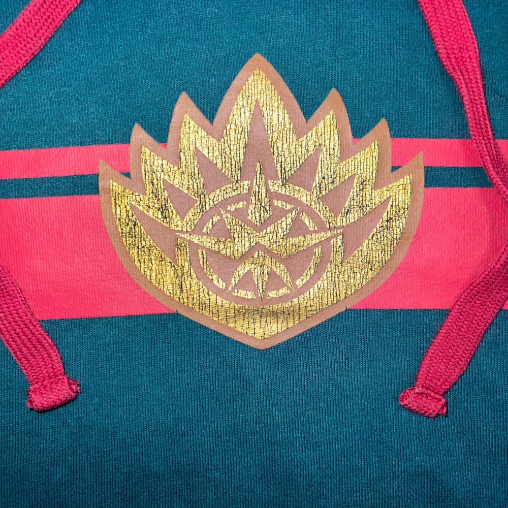 Marvel Guardians of the Galaxy Hoodie Mens 2XL Teal Red Disney Store Cosplay - Picture 4 of 5